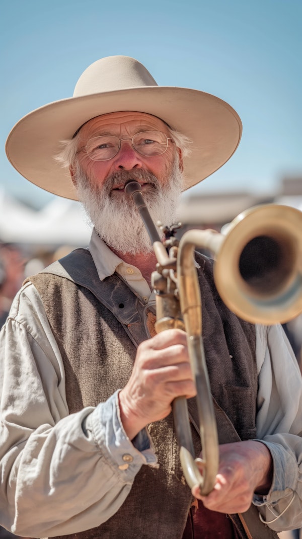 Elderly Trombone Player