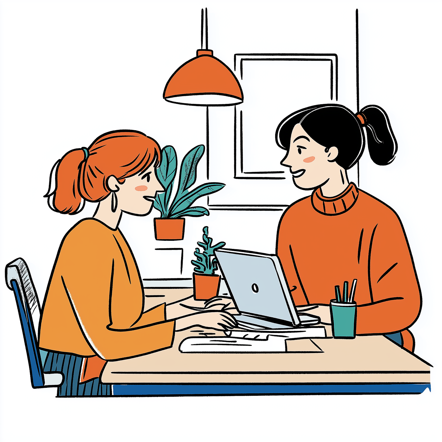 Collaborative Workspace Illustration