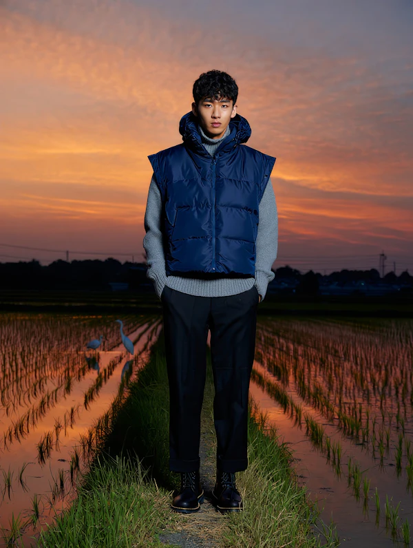 Man in Rice Paddies