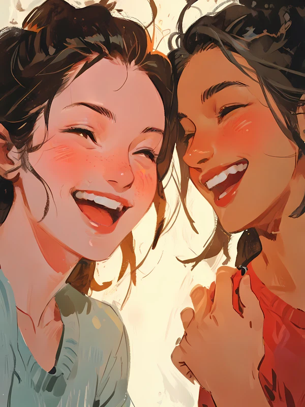 Joyful Friends Illustration