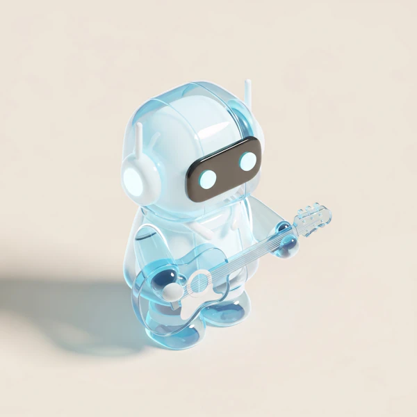 Futuristic Robot Guitarist