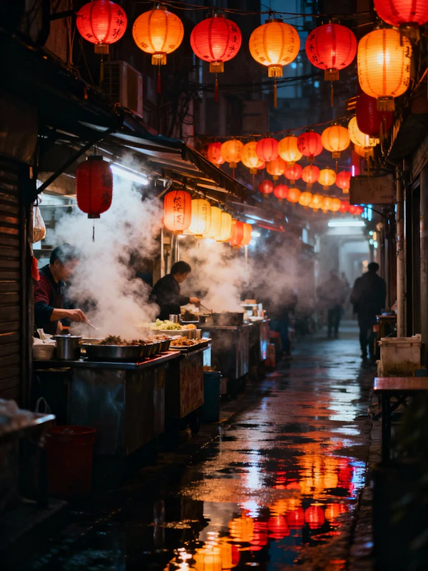 Night Market Scene