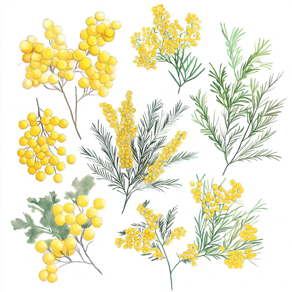 Mimosa Plant Artwork