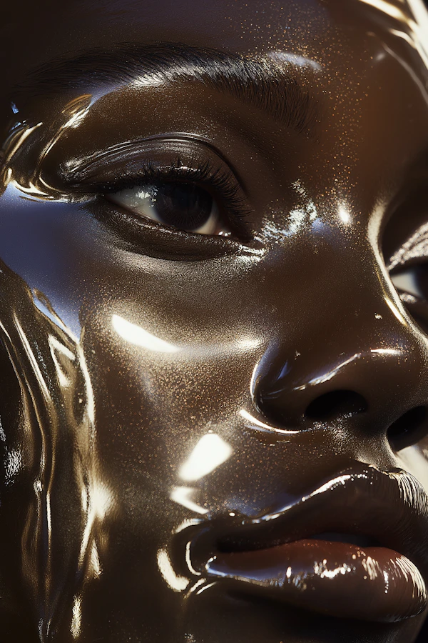 Golden Metallic Face