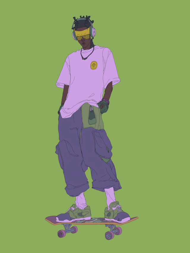 Stylized Skateboarder
