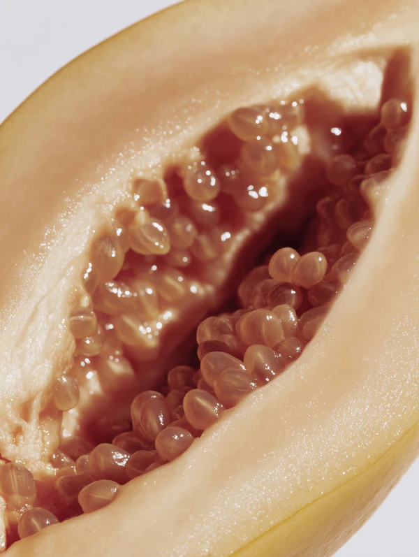 Halved Melon Close-Up
