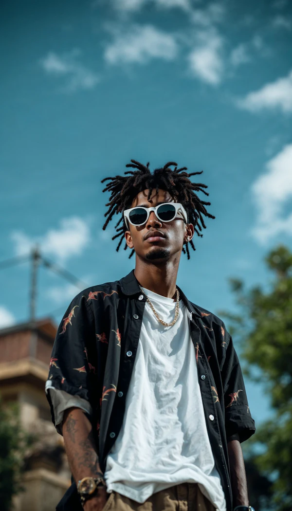 Stylish Young Man with Dreadlocks