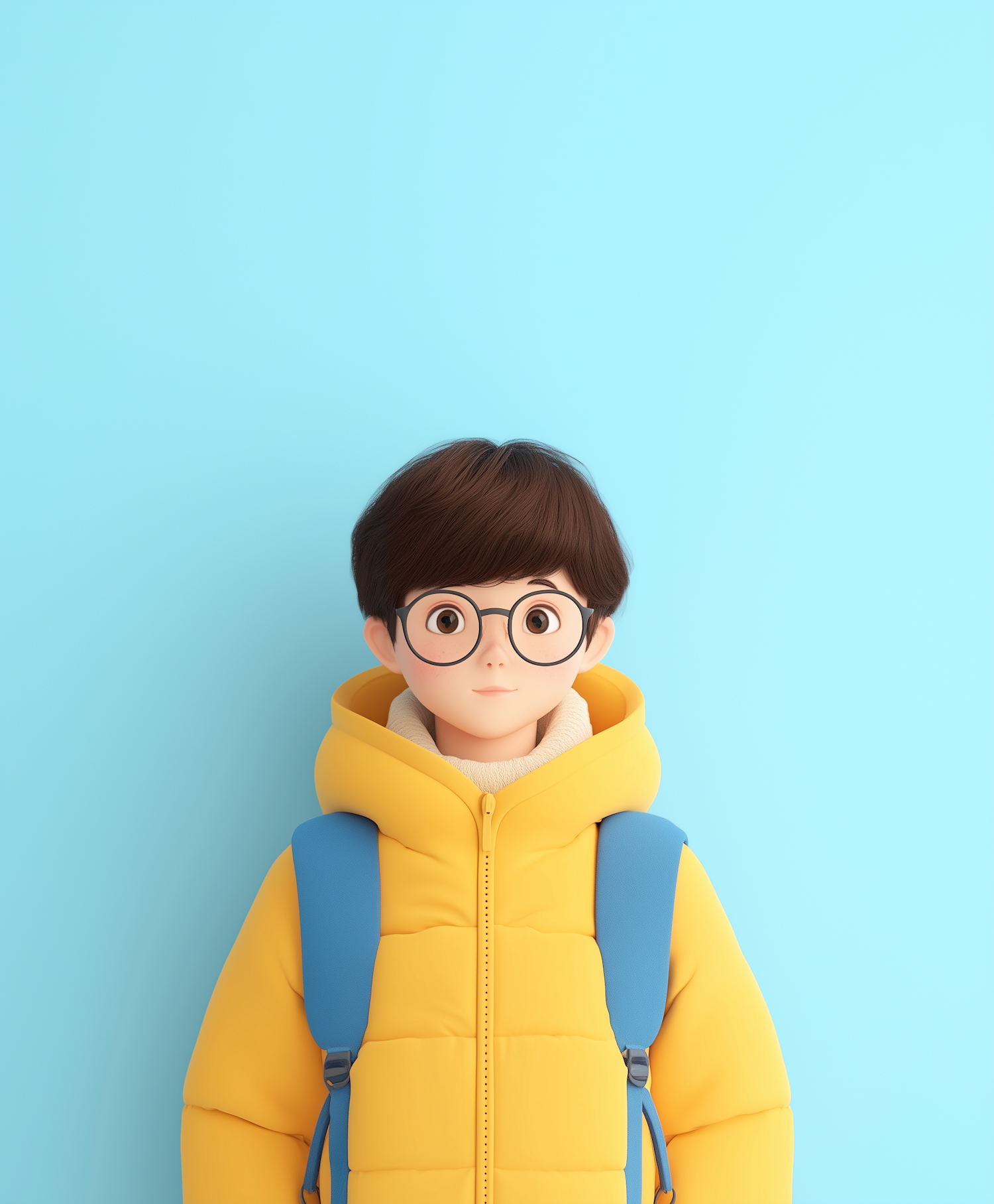 Stylized Schoolboy Character