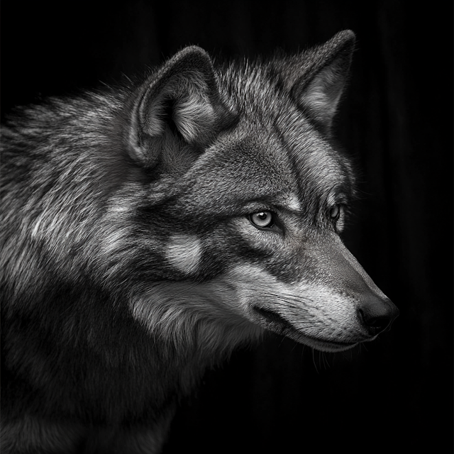 Majestic Wolf Close-Up