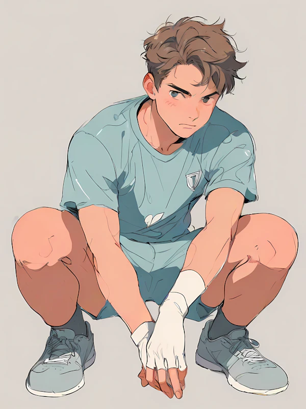 Focused Athlete Illustration