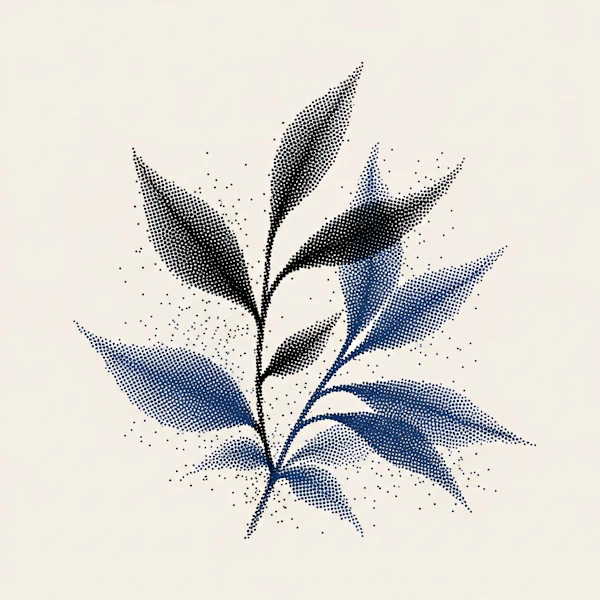 Pointillism Plant Art