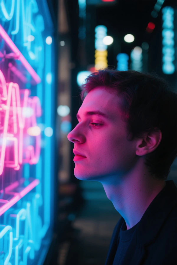 Neon Glow Portrait