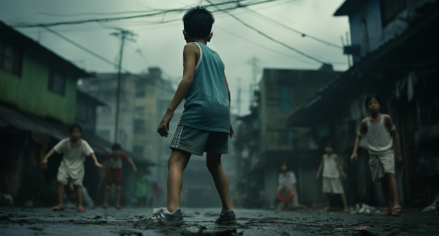 Resilience in Gray: Children's Play on a Moody Urban Street