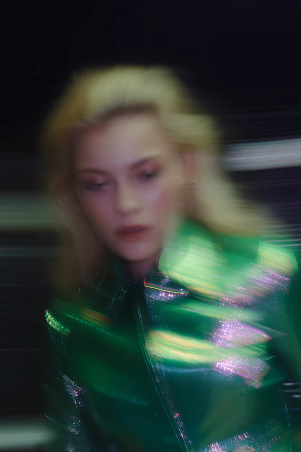 Blurred Green Jacket