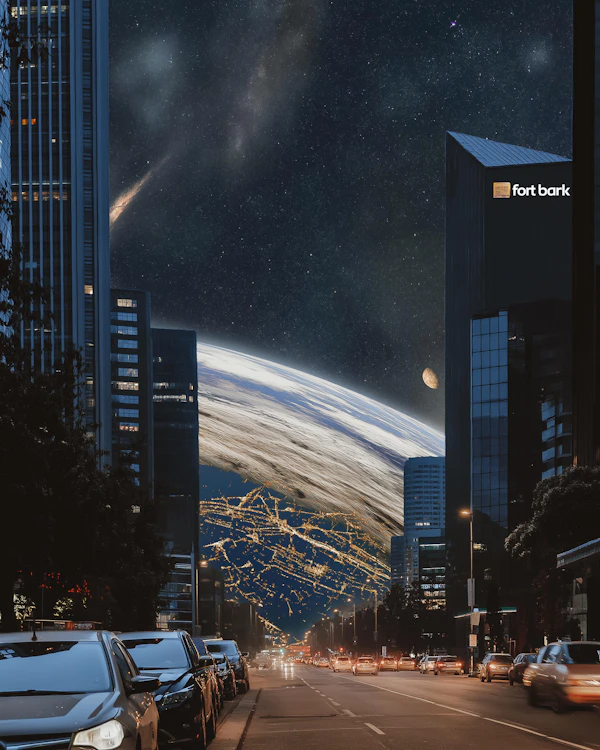 Cosmic Urban Nightscape