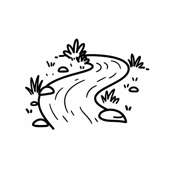 Winding Path Drawing