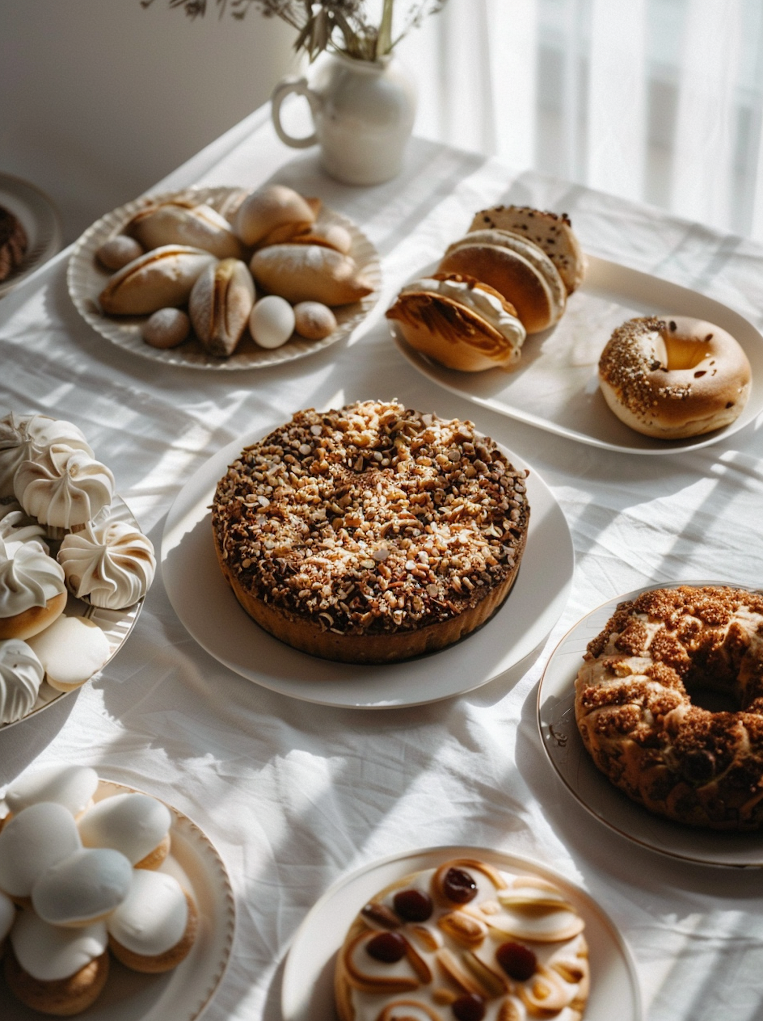 Sunlit Baked Goods Display