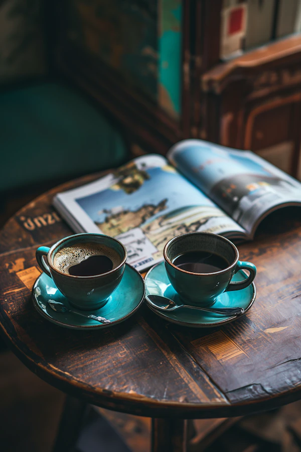 Intimate Café Ambiance with Fresh Coffee