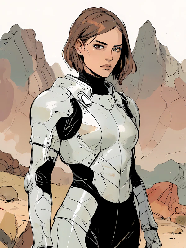 Futuristic Woman in Armor