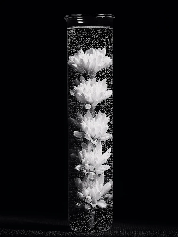 Submerged White Flowers