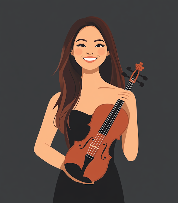 Stylized Illustration of Violinist