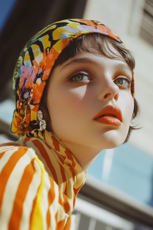 Elegant Portrait with Vibrant Colors