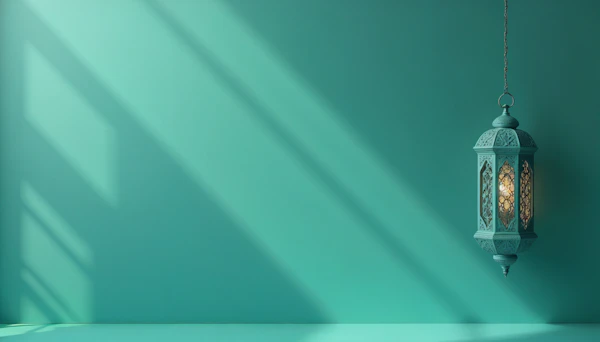 Teal Lantern Decor