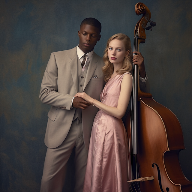 Elegant Duo with Double Bass