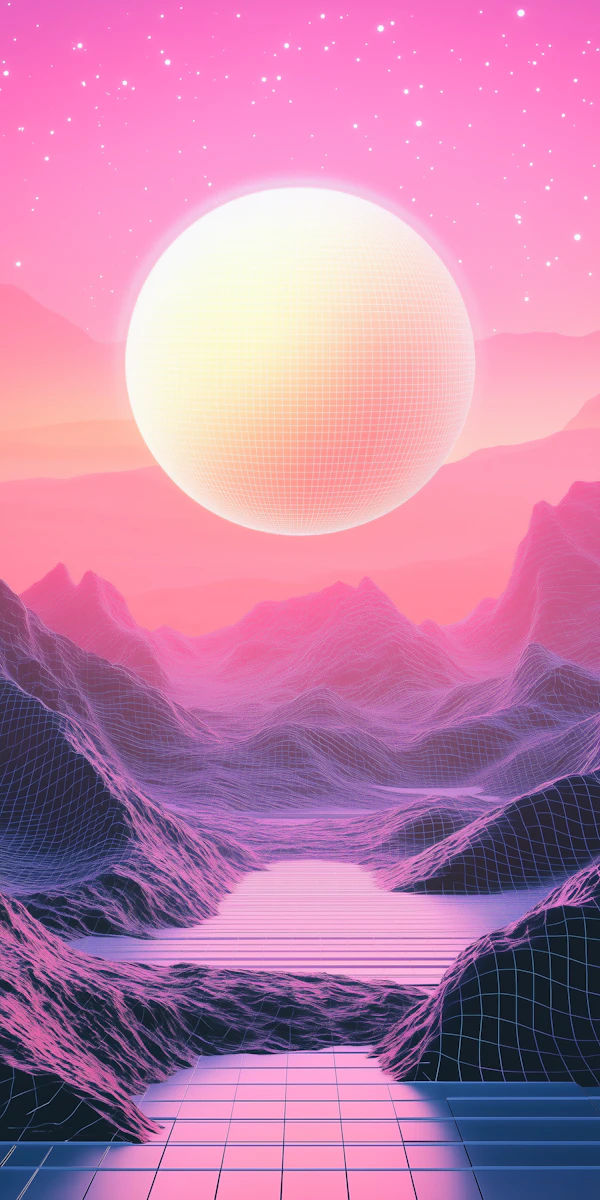 Retro-Futuristic Landscape