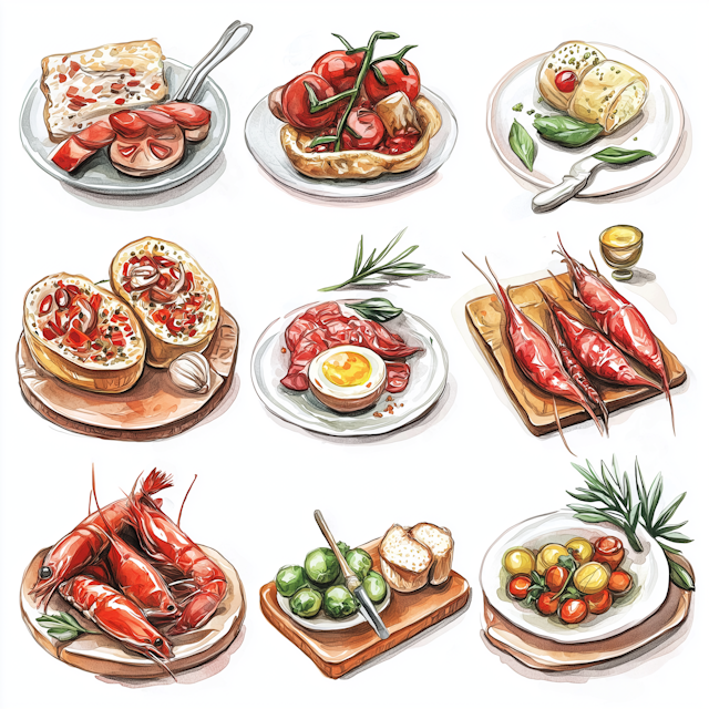 Mediterranean Dishes Grid