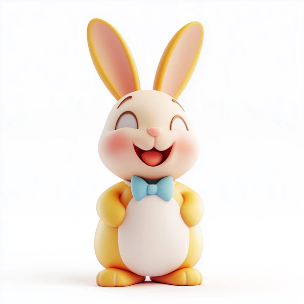 Cheerful Cartoon Bunny