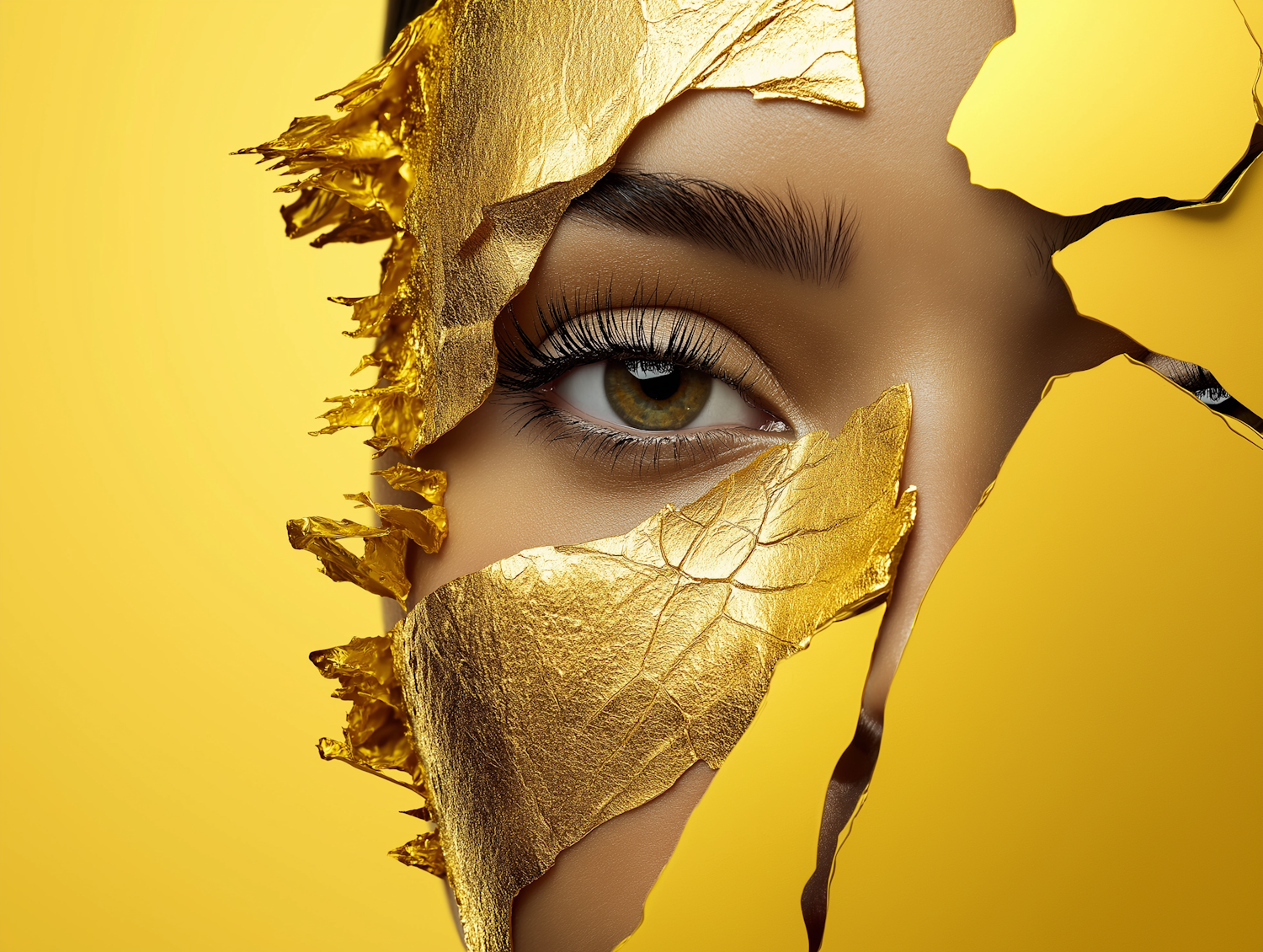 Eye with Gold Foil