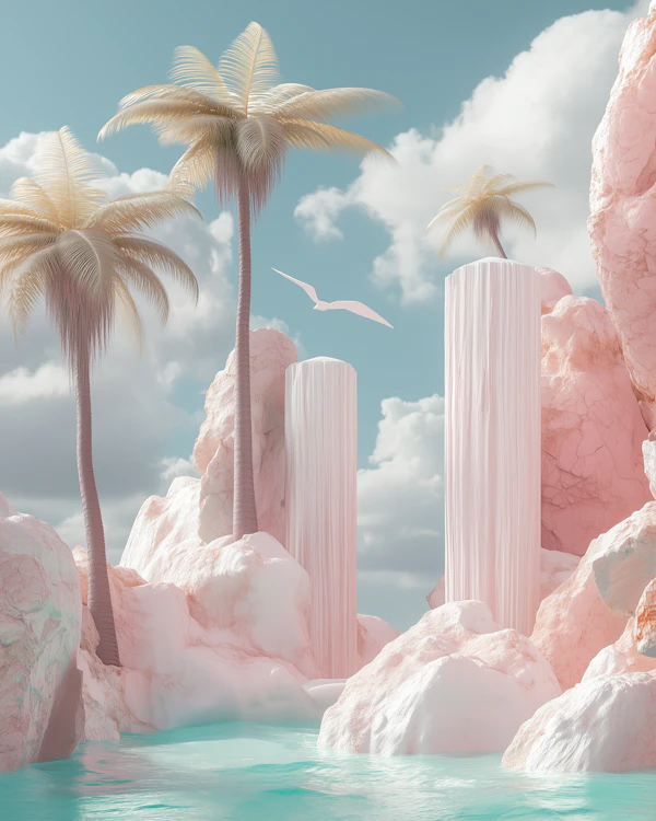 Surreal Tropical Scene