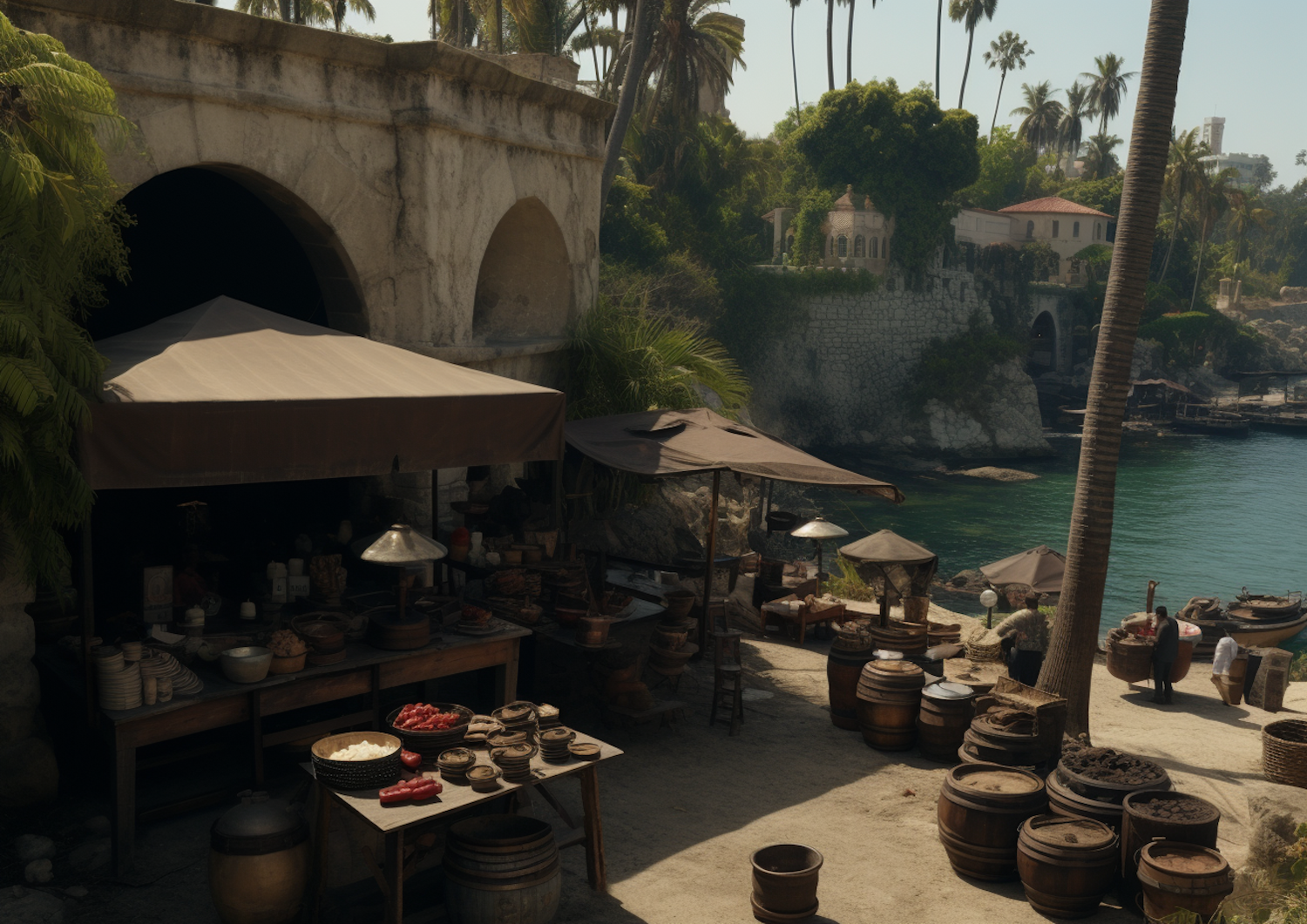 Mediterranean Coastal Marketplace