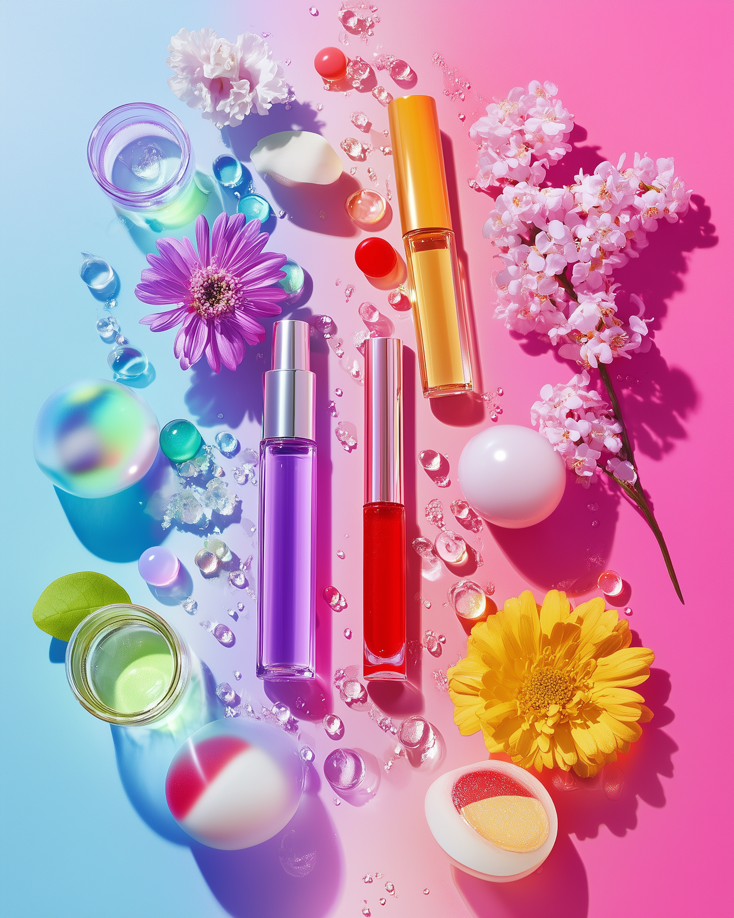 Colorful Cosmetic Arrangement