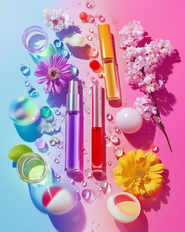 Colorful Cosmetic Arrangement