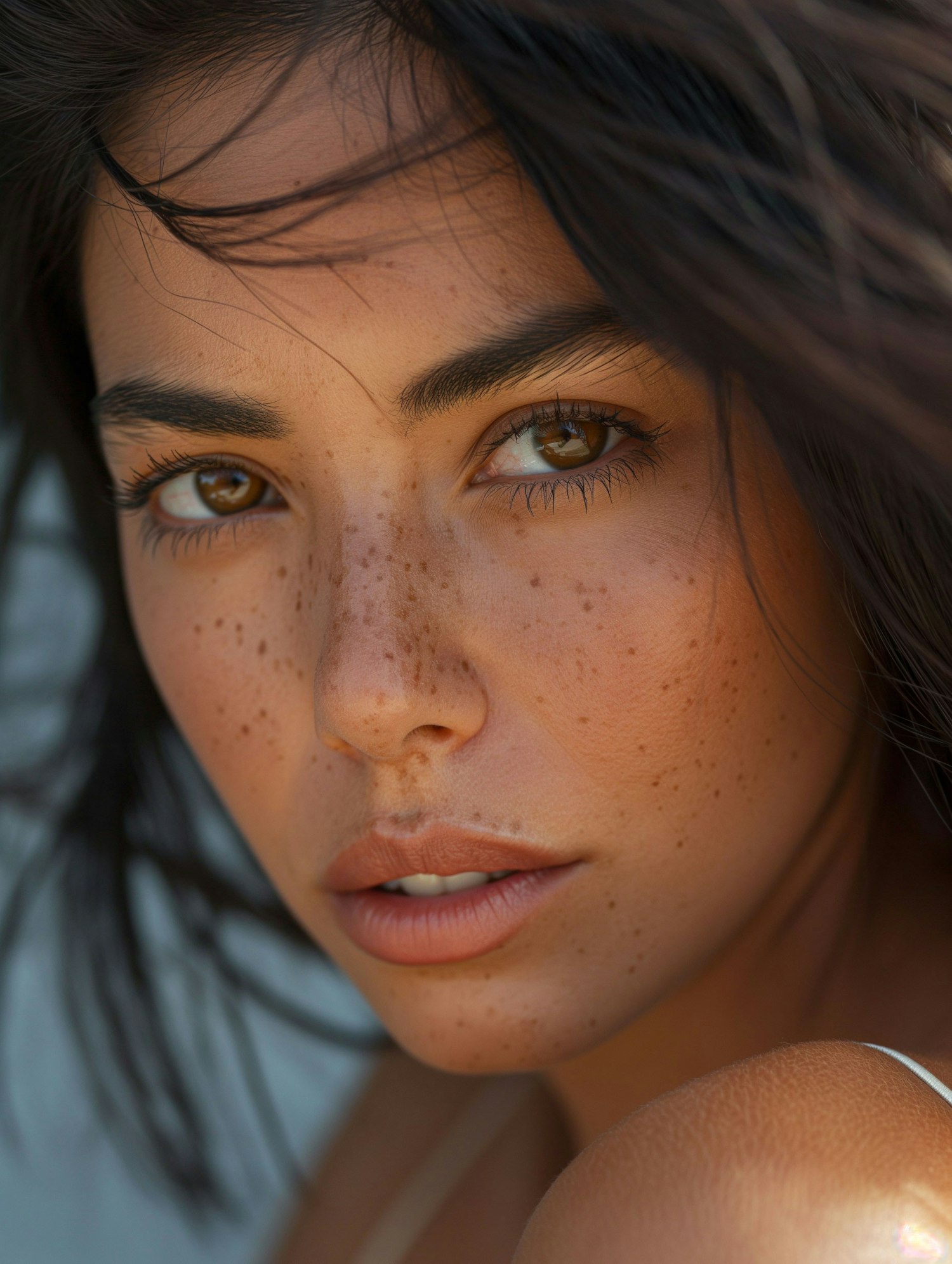 Striking Close-Up Portrait of a Woman