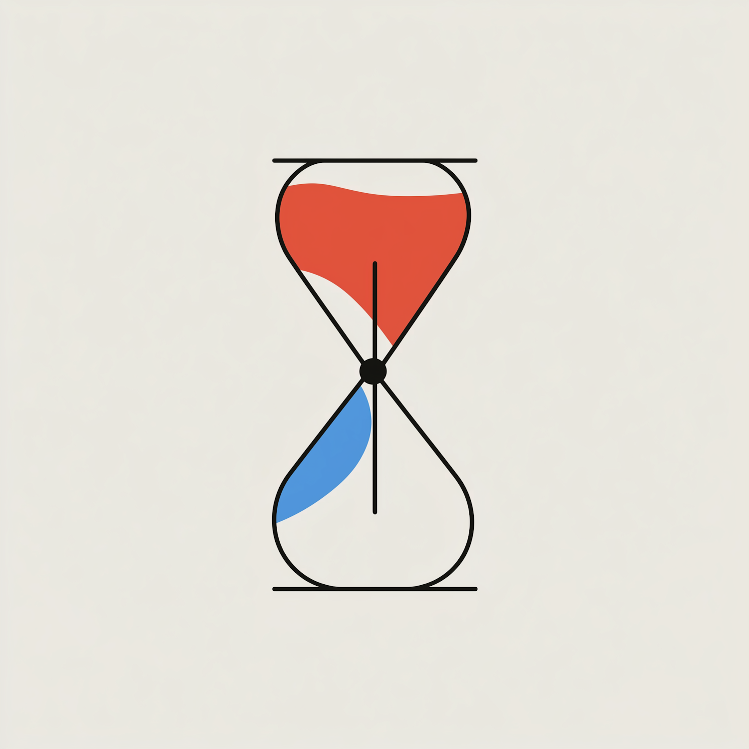 Minimalist Hourglass Illustration