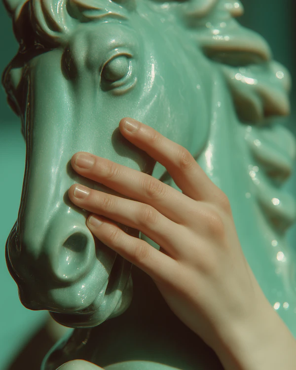 Mint Green Ceramic Horse