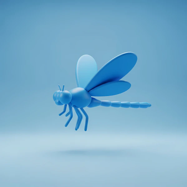 Blue Dragonfly Art