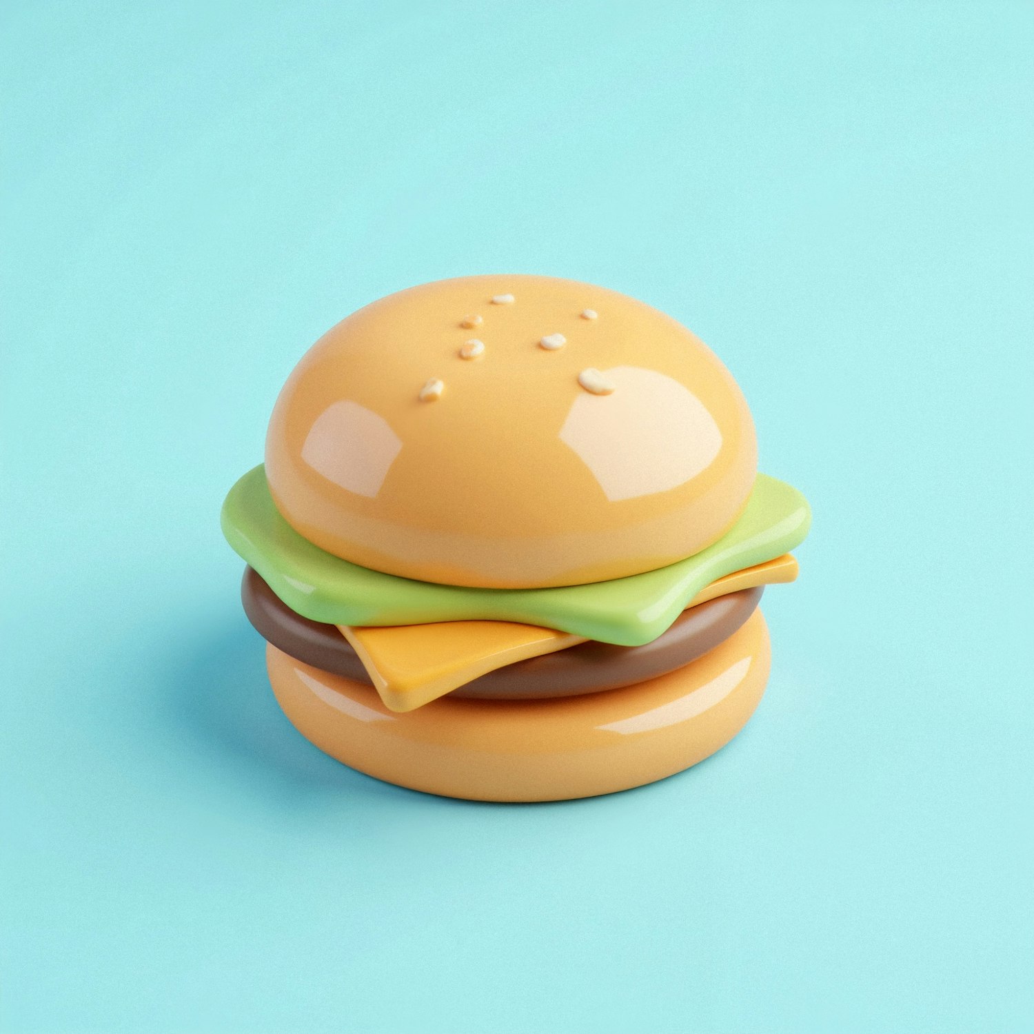 Stylized Cartoonish Hamburger