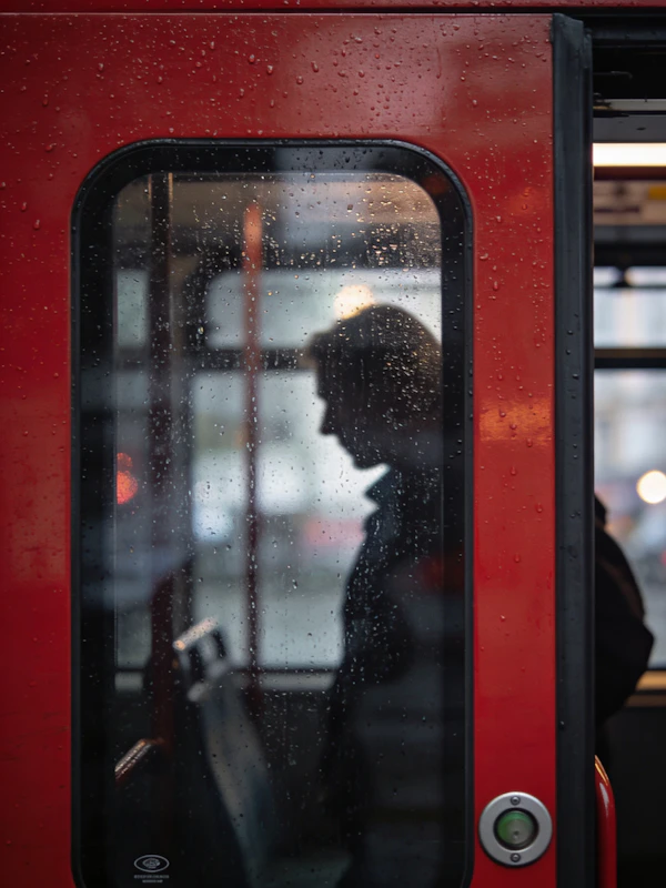 Rainy Transit Silhouette
