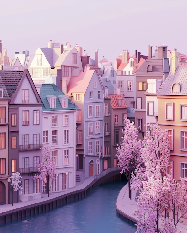 European Canal Scene