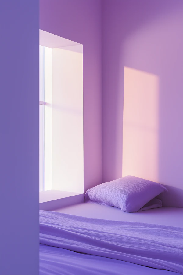 Minimalist Purple Bedroom