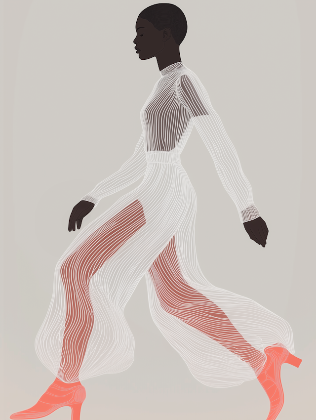 Stylized Walking Illustration