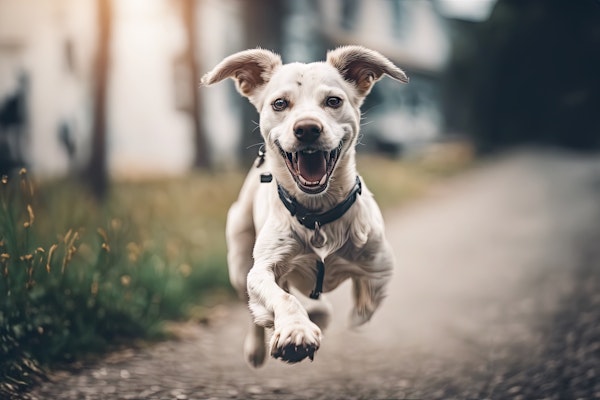 Joyful Leaping Dog