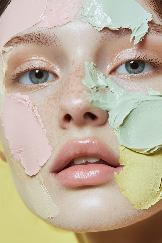 Pastel Skincare Close-up