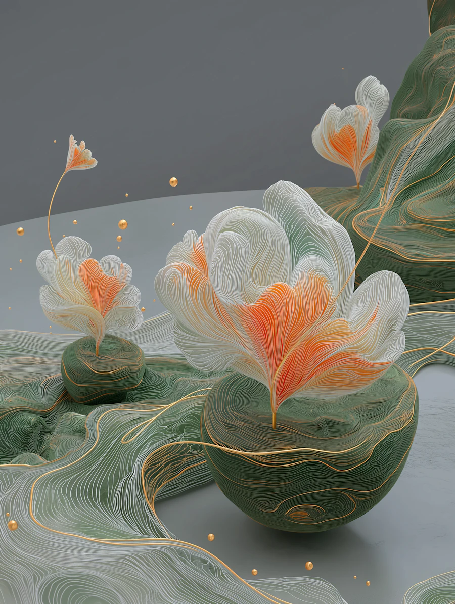 Abstract Floral Harmony