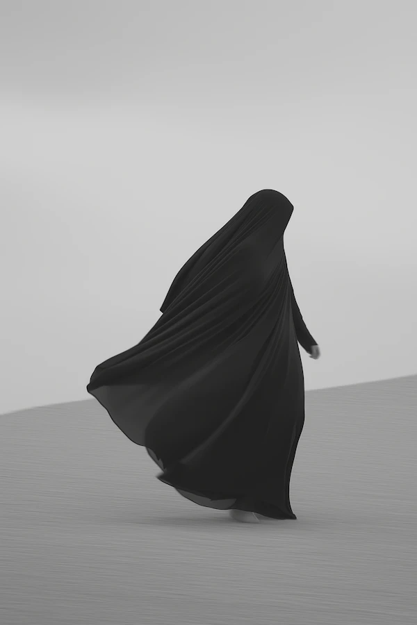 Solitary Figure in Sandy Landscape