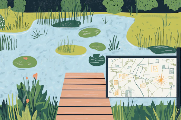 Serene Pond Illustration